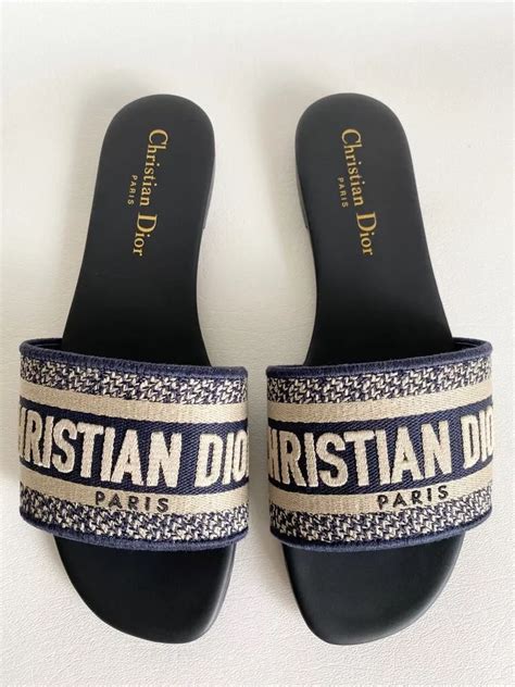 christian dior slides brown|knock off christian dior slides.